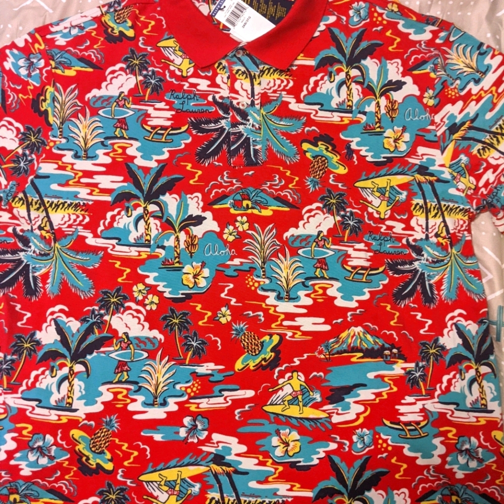 3xb Polo Ralph Lauren NWT Hawaiian print